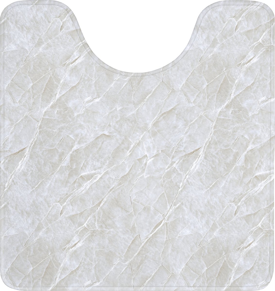 WC mat met uitsparing 55x60 cm - Antislip - Oppervlakte - Textuur - Grijs - Toiletmat met