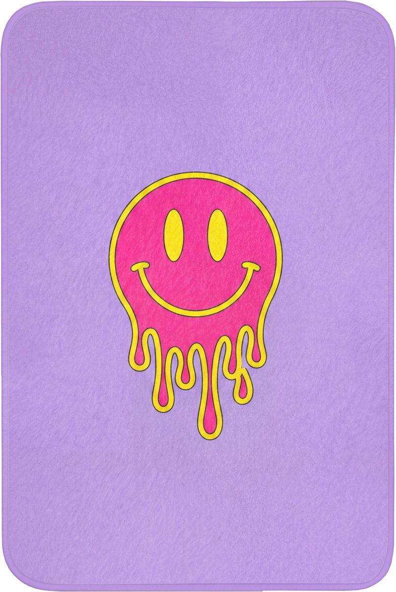 WC mat 60x90 cm - Antislip - Smiley - Drip - Neon - Toiletmat - Vloermat - Douchemat - Toi