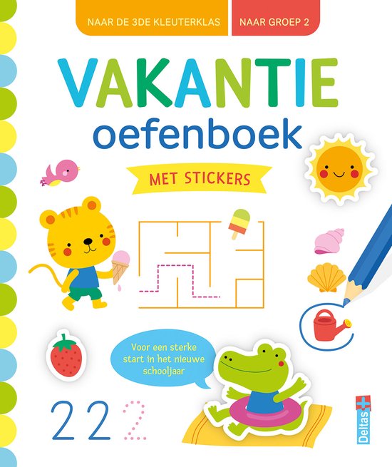Vakantie oefenboek met stickers - cover