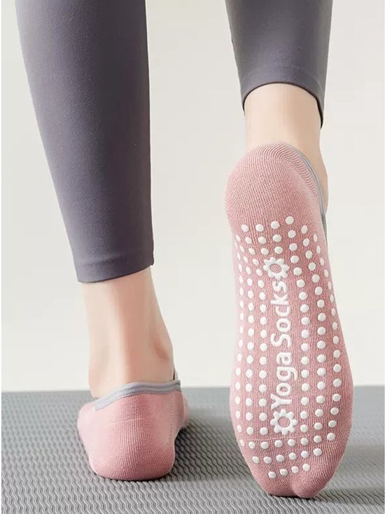 4 Paar - Dames Antislip Yoga Pilates Sokken - 4 kleuren - Gripsokken voor binnen - Polyester - Ademend sokken - Antislip sokken - Yoga Sokken - Voor Ballet, Dans, Fitness & Dagelijkse Workouts van Merkloos — afbeelding 2
