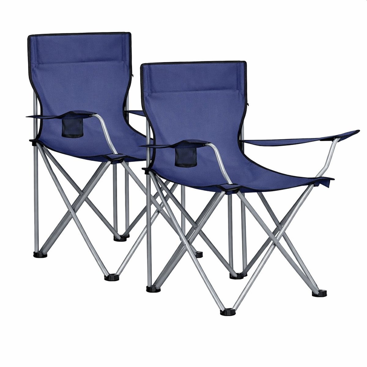 Bol.com ACAZA Campingstoel - Campingstoelen Set van 2 - Strandstoel - BASIC - Draagvermogen 120 kg - Klapstoel - Kampeerstoel - ... aanbieding