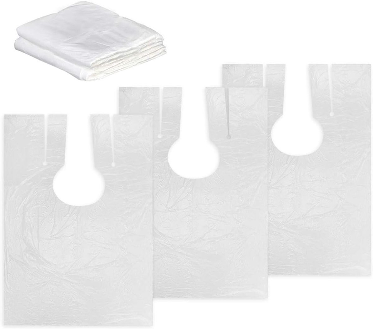 Verwijderbare Kapperscape - 50 Stuks Transparante Waterdichte Hairstyle Schort voor Kappers, Ideaal voor Volwassenen en Kinderen, Bescherming en Comfort tijdens het Knippen