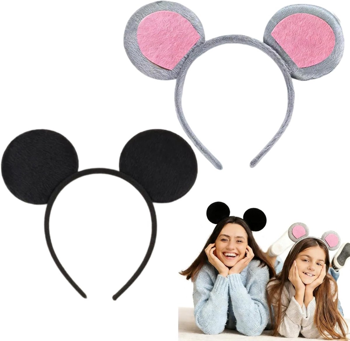 Schattige muizenoortjes haarband voor kinderen, perfect voor feesten en kostuums