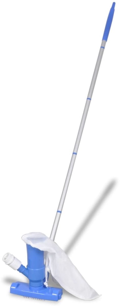 Zwembad Bodemzuiger - Werkt op Tuinslang (Venturi) - Inclusief Aluminium Steel 1,2m & Opvangzak - Handmatige Stofzuiger voor Zwembad, Vijver en Spa