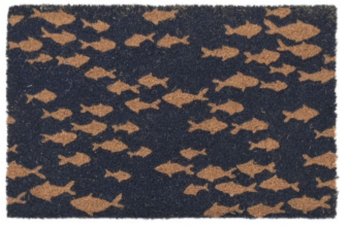 Visjes blauwe deurmat - Item Int.