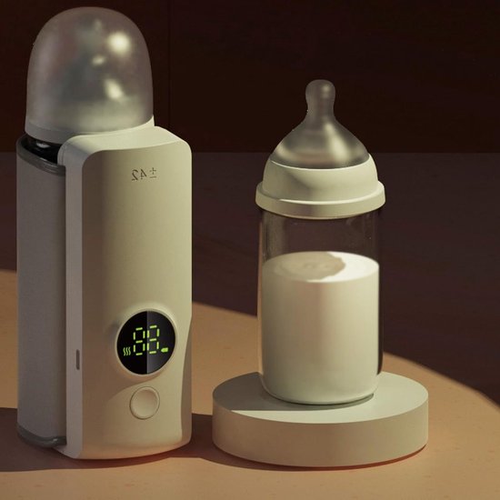 Draagbare Flessenwarmer voor Baby's met 6 Temperatuurinstellingen en Snelle Verhitting, Oplaadbare en Verstelbare Warmers voor Flessen met Borstvoeding — afbeelding 2