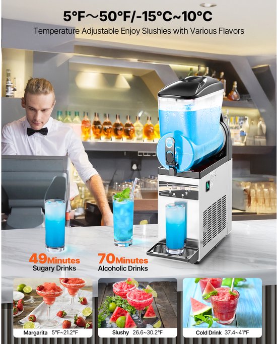 Commerciële Slushy Machine 15l Margarita Smoothie en Bevroren Drankmaker van Merkloos — afbeelding 5