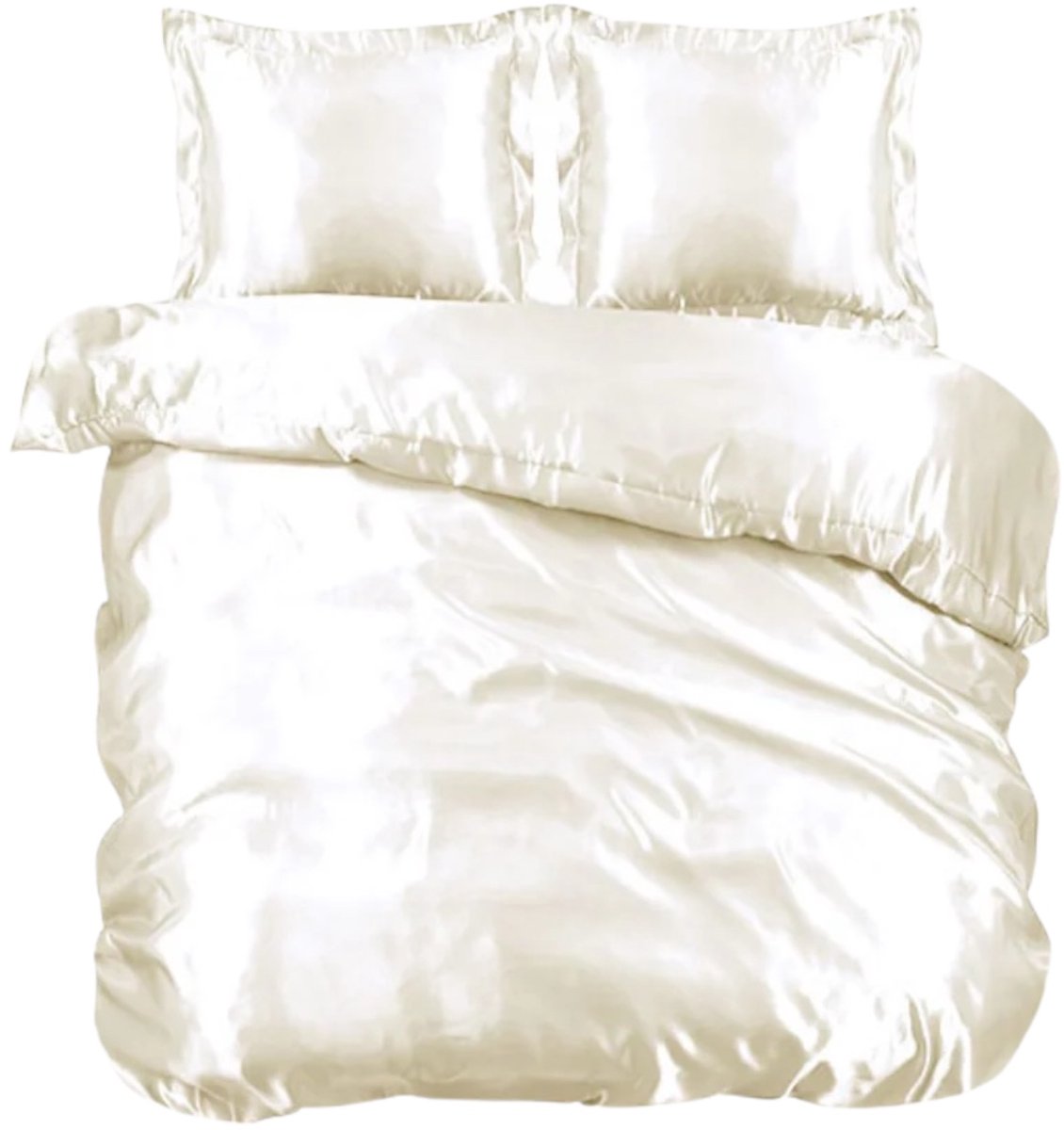 Why Not - Beauty Silk Dekbedovertrek - 140x200/220 - Glans Satijn - Chique Creme