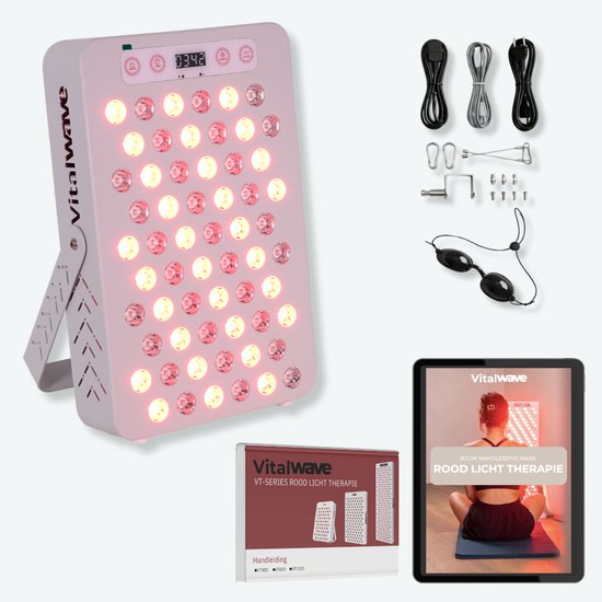 VitalWave Rood Licht Therapie Lamp - 660 nm & 850 nm - 200 Watt - VT300