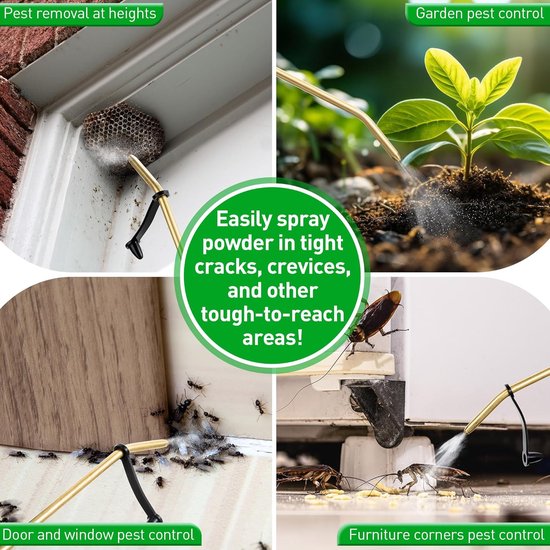 Bestuiver - Professioneel Plantaardige Bestuiver Hulpmiddel - Bestuiving Pen - Inclusief Een Trechter En Een Schepje - Diatomeeënaarde Poederverstuiver - Fruitbloeiende Bestuivingstool - Poederverstuiver - Draagbaar - Zwart van Merkloos	 — afbeelding 3