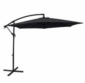 ACAZA Parasol - Zweefparasol - Donkergrijs - 300 cm diameter - Staal - Parasols - Rond - UV werend doek - Kantelbaar