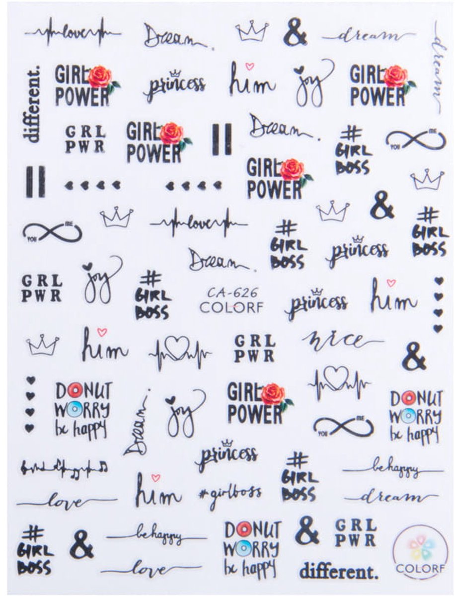Allepaznokcie - Valentijnsdag Nagelstickers - Zelfklevend - CA-626 - Dunne Ontwerpen