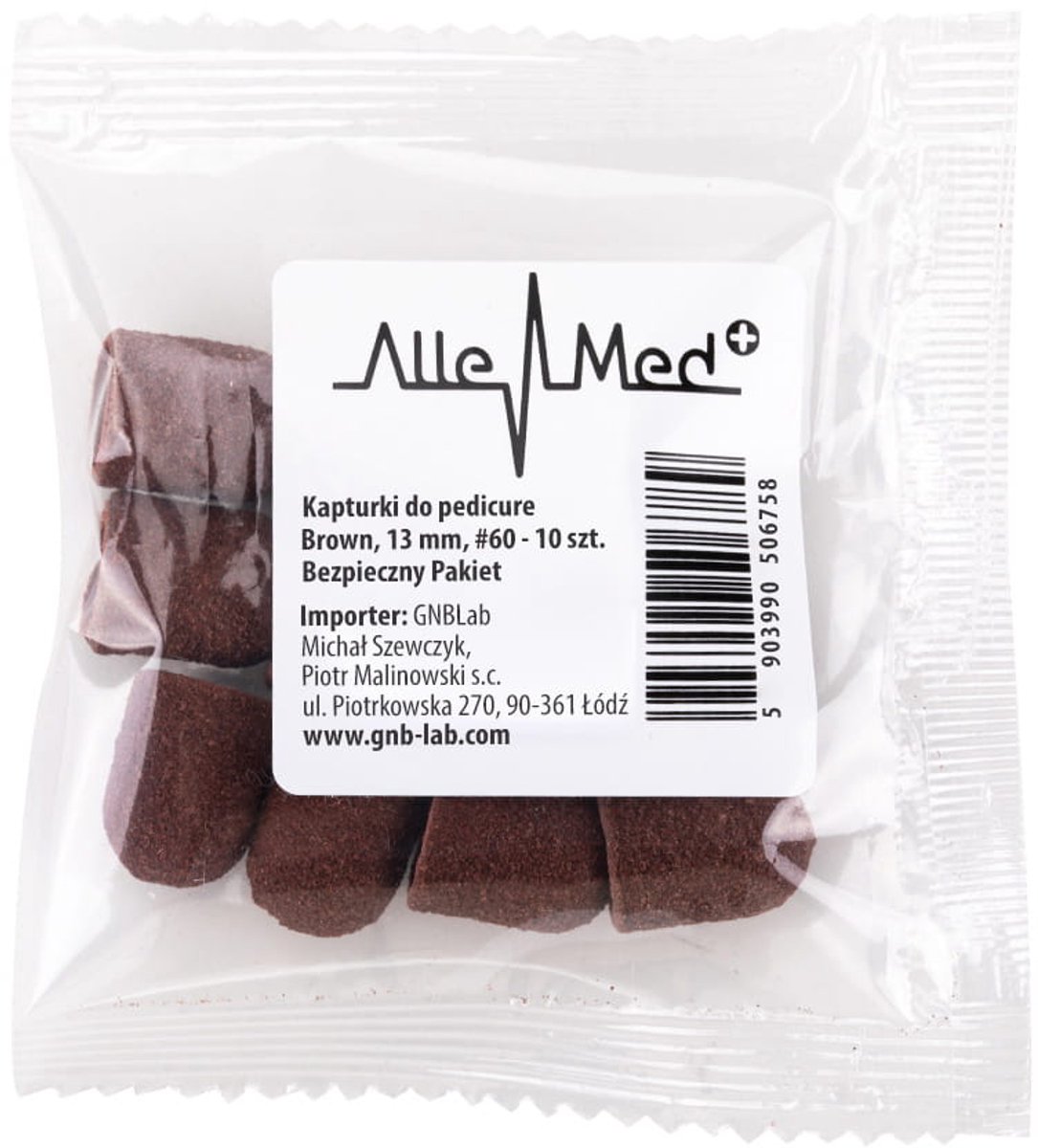 Allemed - Pedicure Schuurkapjes - 13mm - Gradatie 60 - Bruin