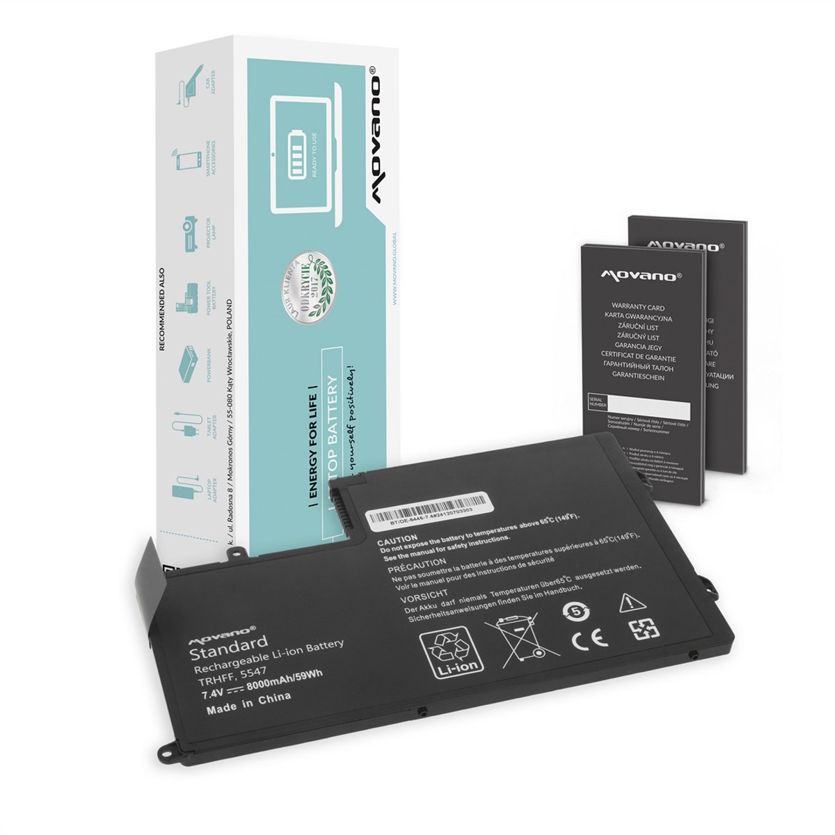 Movano Serie - Laptopbatterij - Compatibel - Li-Ion - Efficiënt