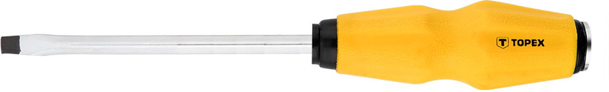 Topex - Schroevendraaier - Platte Kop - 5x75 mm - Ergonomische Handgreep