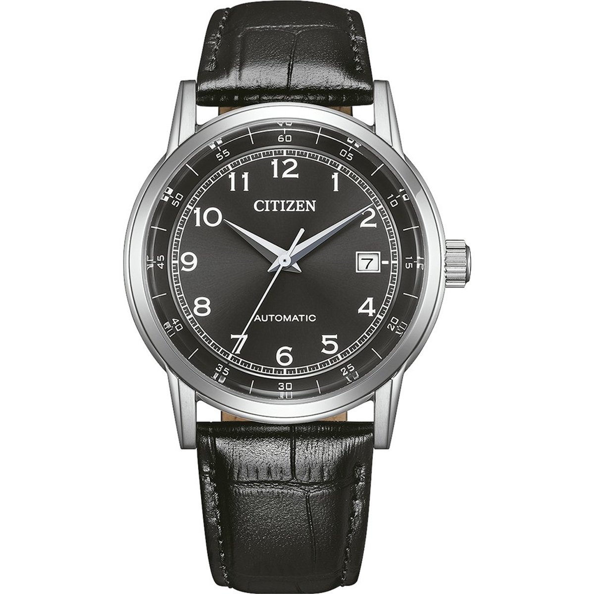 Citizen NJ0210-05E Horloge - Leer - Zwart - Ø 40 mm
