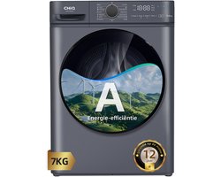CHiQ CW07123863AX - Wasmachine - 7 KG - Space Pro - 16 programma's - AI Smart - Stoomwassen & Quick Wash - 12 jaar garantie op motor - Energieklasse A - 2025 Nieuw