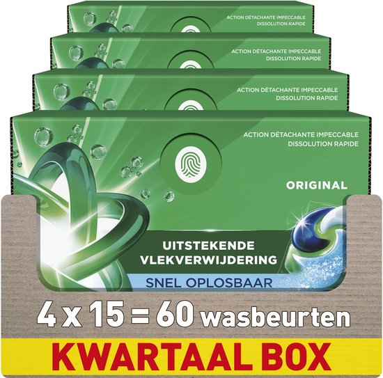 Ariel 4in1 Wasmiddel Pods Original - 4 x 15Wasbeurten