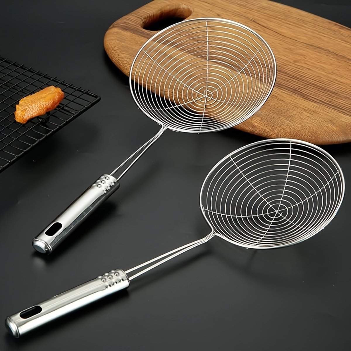 Livé® Zeeflepel – RVS Schuimspaan met Lange Steel
