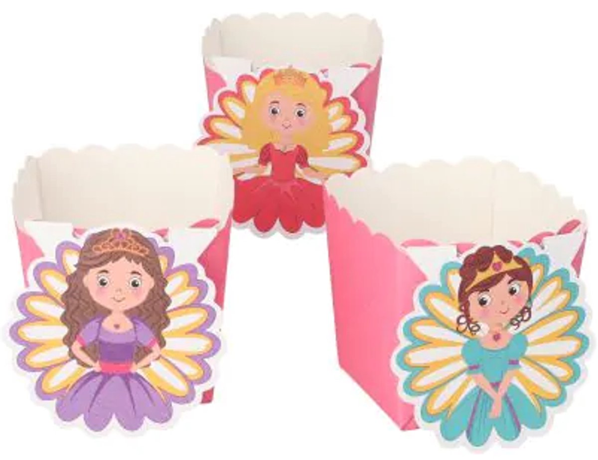 Prinsessen bakvormpjes 6 cm x 5 cm x 5 cm FSC muffinvormpjes "Princess" pink