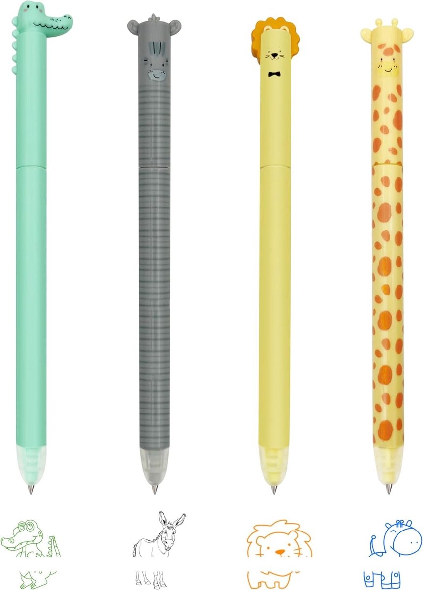 Set van 4 Thermische Uitwisbare Pennen met 0.7mm Punt voor Vloeiend Schrijven en Creatieve Projecten