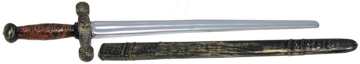 Plastic Ridderzwaard met schede - 75cm