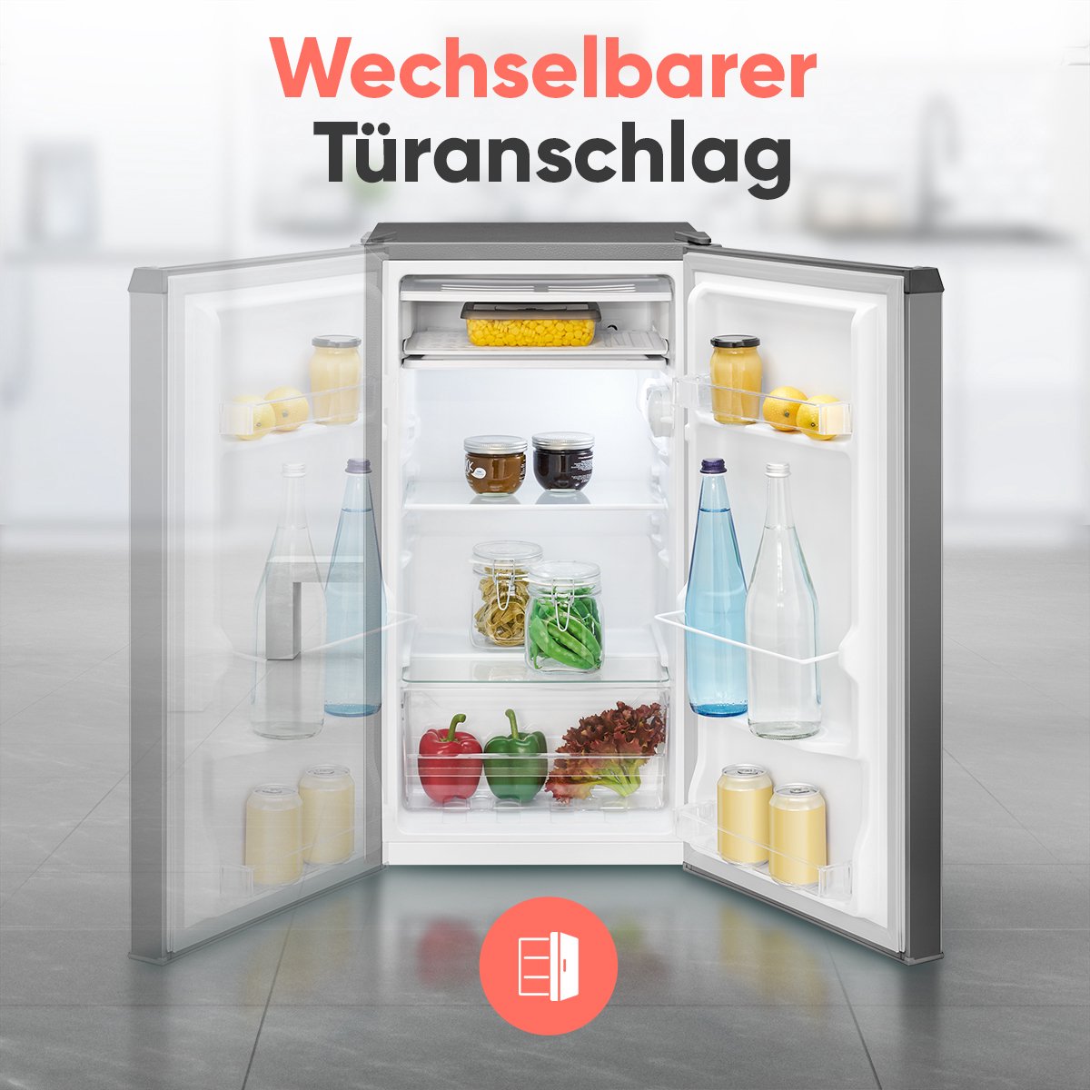 Bomann KS 7257 - Koelkast - 83Liter -met ijsblokjesvak - Grafiet — afbeelding 7