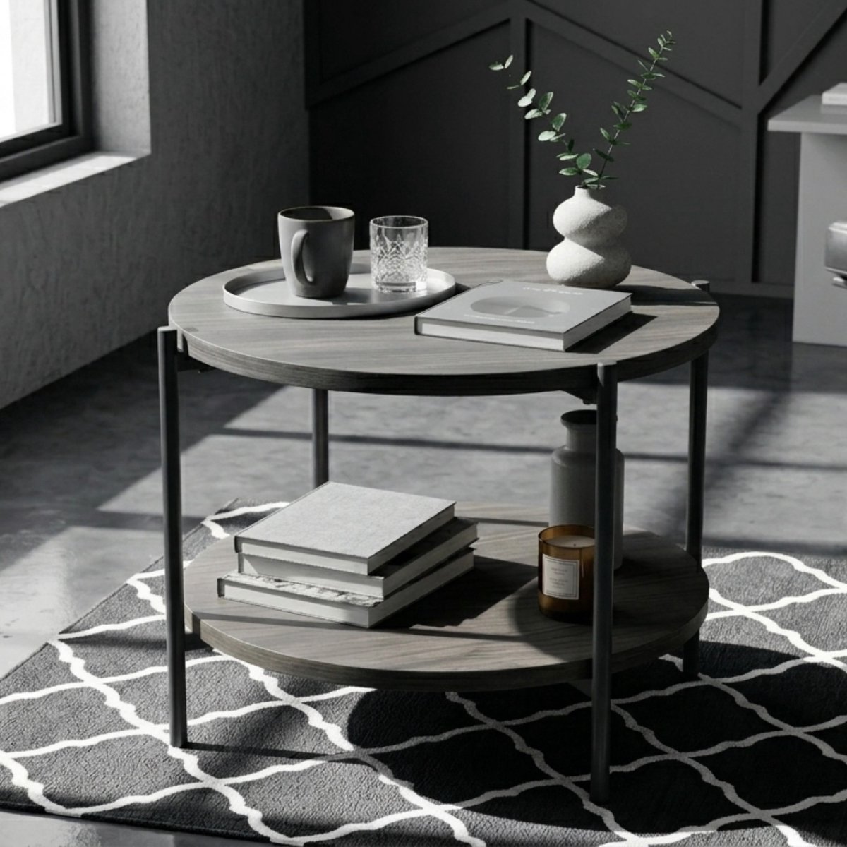 Luxe Salontafel – Zwart – 50 cm – Industrohome