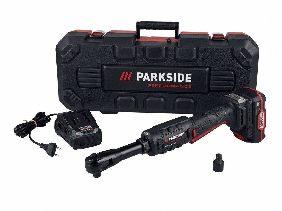 PARKSIDE PERFORMANCE® Accu-ratel 20 V met accu en lader - Ratelsleutel - Max. koppel: 75 Nm - Toerental: 230 tpm