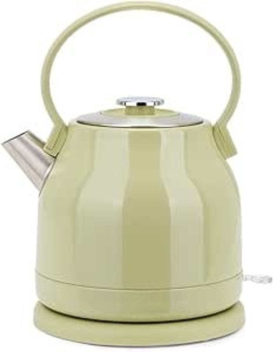 RUX® Waterkoker Retro - Vintage Waterkoker - Elektrische Waterkoker - 1,5 Liter Inhoud - Groen - 24cm x 18cm x 28cm ;900 g