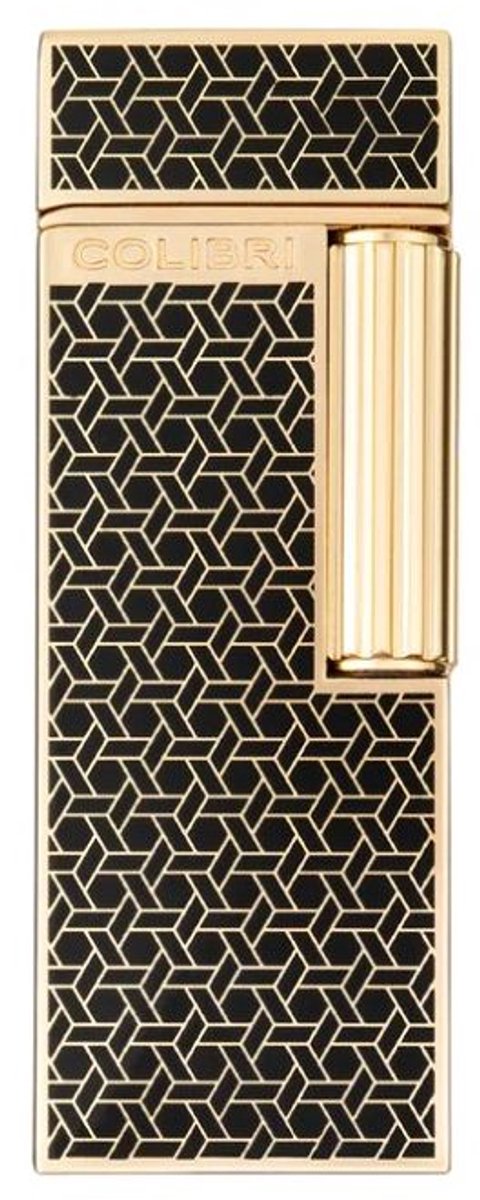 Colibri Continental vuursteen aansteker goud pattern