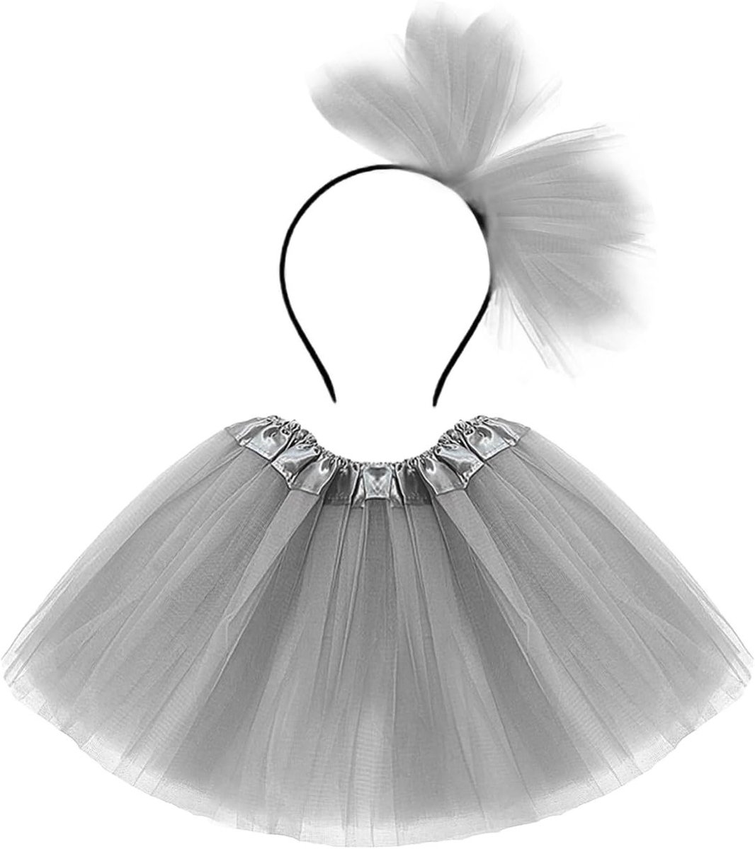 Vrouwelijke tutu rok met bijpassende haarband voor feestelijke kostuums en podiumoptredens, 100% polyester