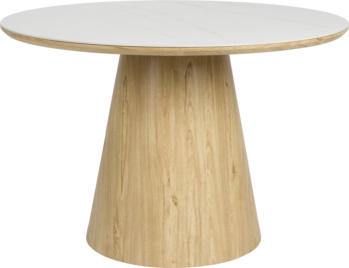 Novel Collection - Eetkamertafel Almira - Naturel - 115x115x77 cm