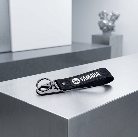 Yamaha Motor Sleutelhanger - Dubbelzijdig - Met Karabijnhaak - Zwart/Wit