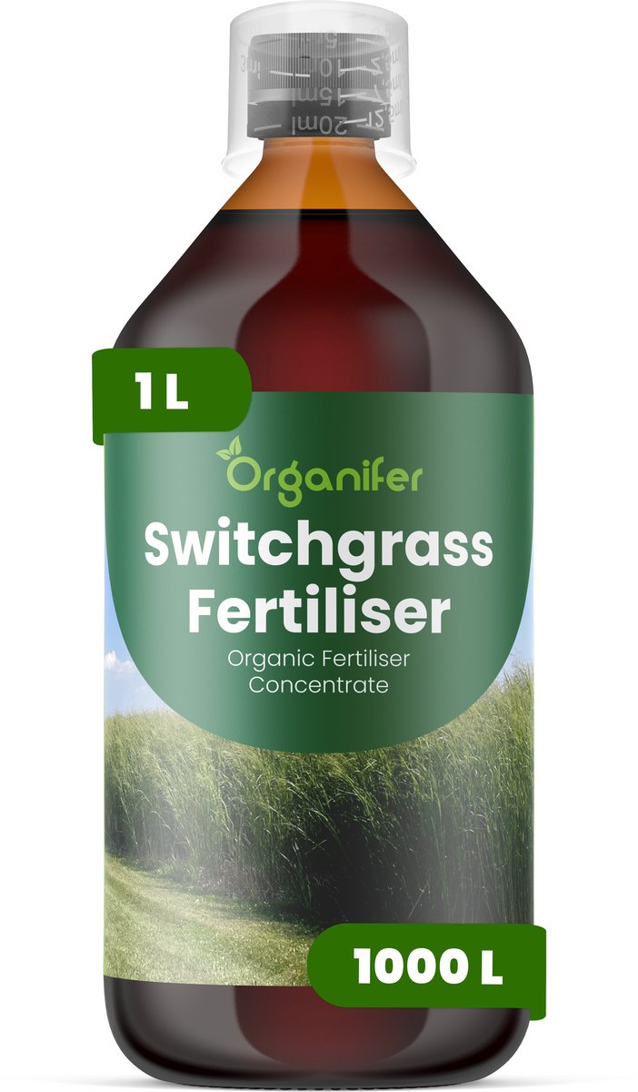Vloeibare Meststof Voor Switchgrass 1 L Voor 1000 L - Npk 2-1-8 - Verbetert Stengelsterkte En Een Opgaande Groeivorm - Verhoogt En Weerbaarheid - Compatibel Met Gemengde Aanplant Van Warmseizoengrassen - Organifer