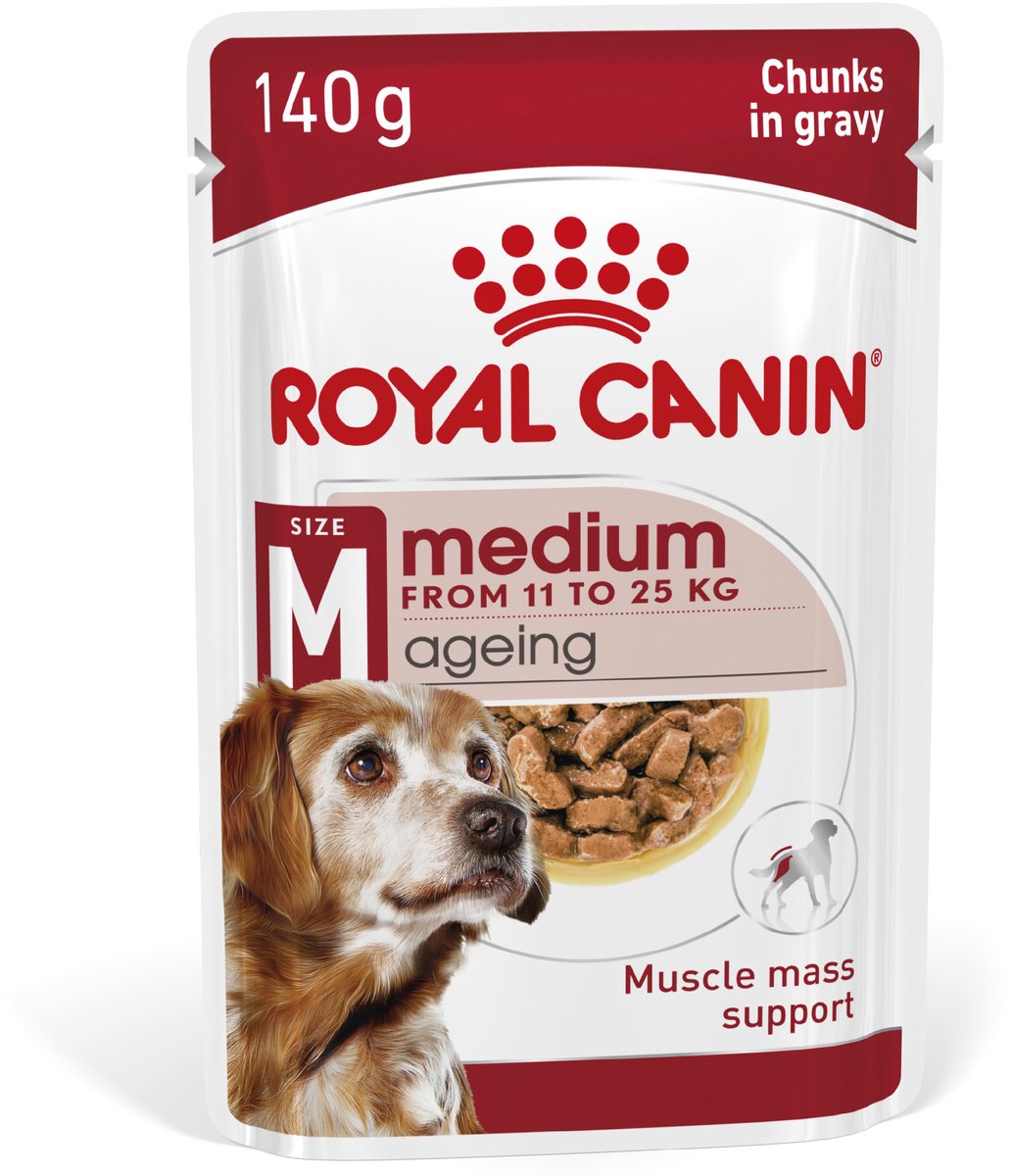 Royal Canin Medium Ageing 10+ hondenvoer Natvoer (10x140g)