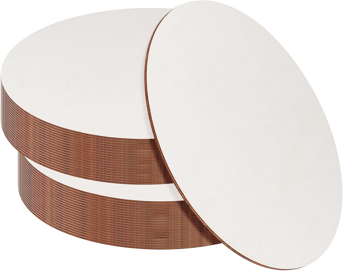 Ronde houten schijven van 30 cm, 40 stuks, perfect voor knutseldecoratie en DIY-projecten