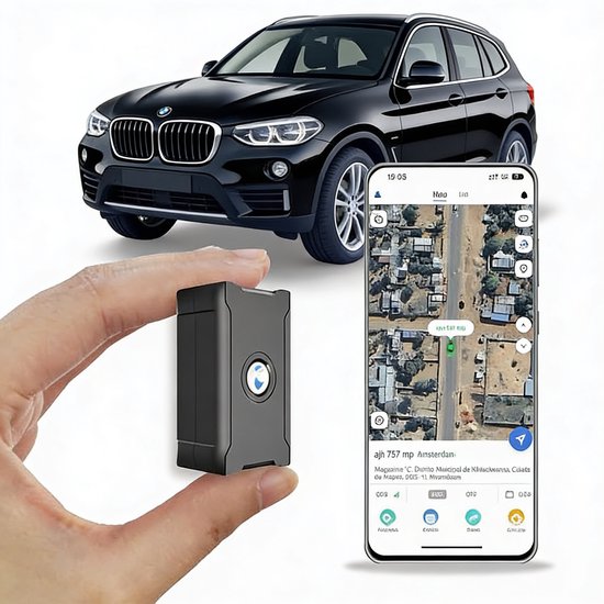 GPS Tracker Auto Zonder Abonnement & Geen Maandelijkse Kosten – GPS Tracker Realtime Locatie & Wereldwijde Dekking – GPS Tracker Magnetisch, Waterdicht & Tot 30 Dagen Batterijduur | Incl. Anti-Diefstalalarm & App Ondersteuning