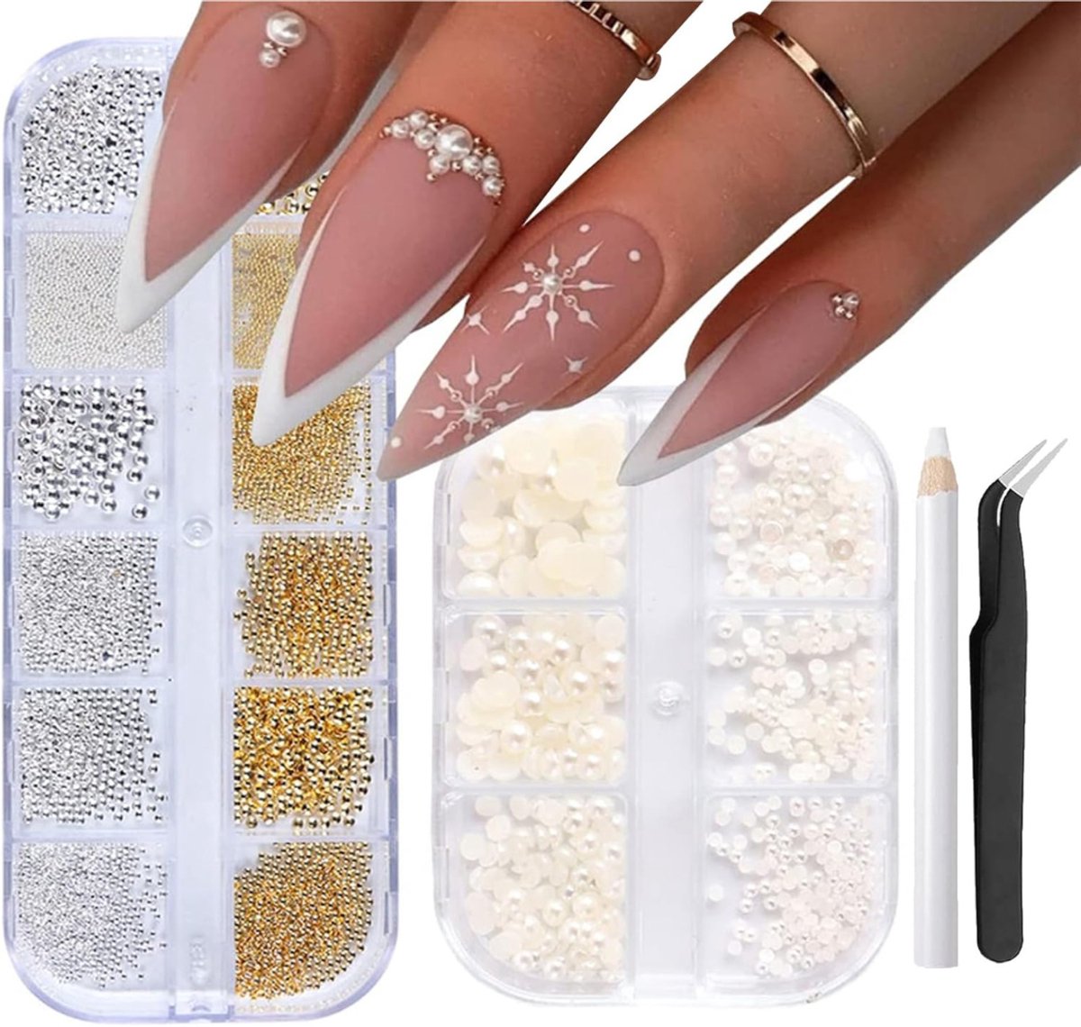 TIM® Nagel spullen - Elektrische Nagelvijl - Nagelfrees - Wit - 13cm x 13cm x 1cm