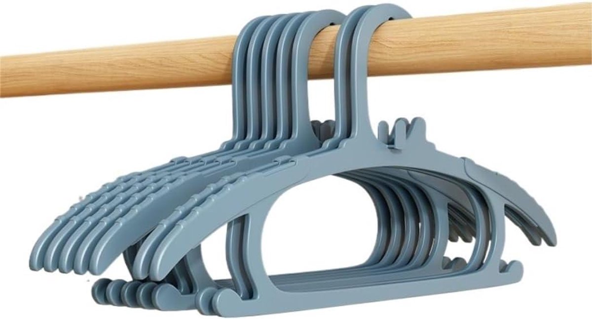 Kledinghangers - Standaard Hangers - Kast Organiseren - Antislip Ontwerp - 10 Stuks - Blauw