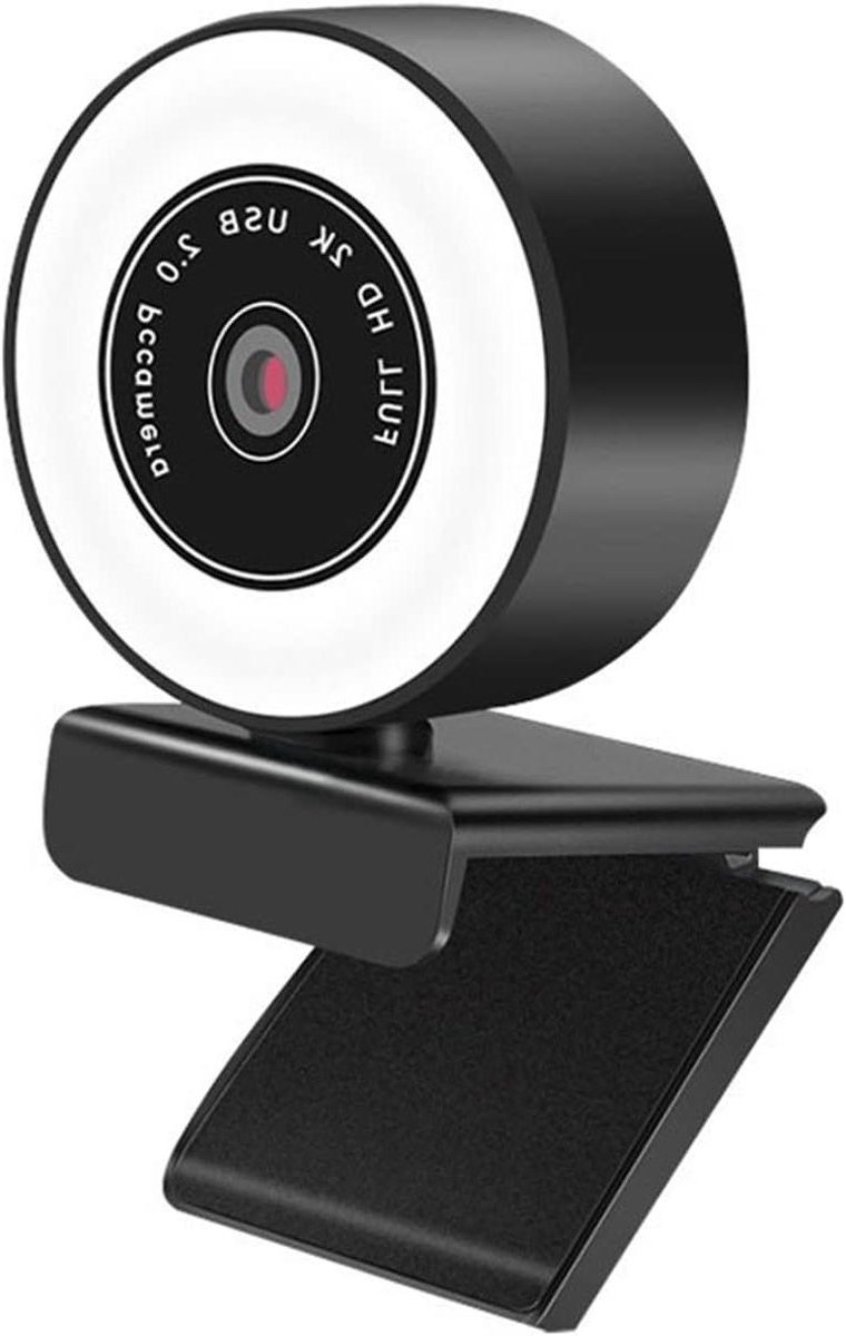Webcam HD - Computer Camera - Online Vergaderen - Ingebouwde Microfoon - 1080p Resolutie - Zwart