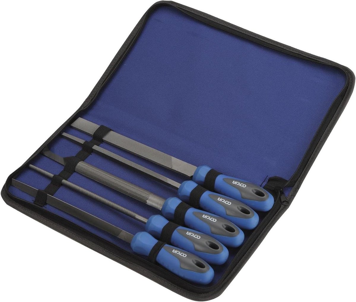 Vijlen Set - Metaalvijlen Houtvijlen - Oppervlakken Bewerken - 5 Delig Nylon - 200 mm - Grijs