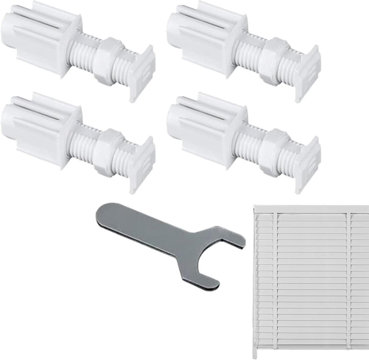 Roller Vervangingsset - Blinde Onderdelen - Raamdecoratie Onderhoud - Zonder Boren Installatie - 96 x 25 x 25 cm - Wit