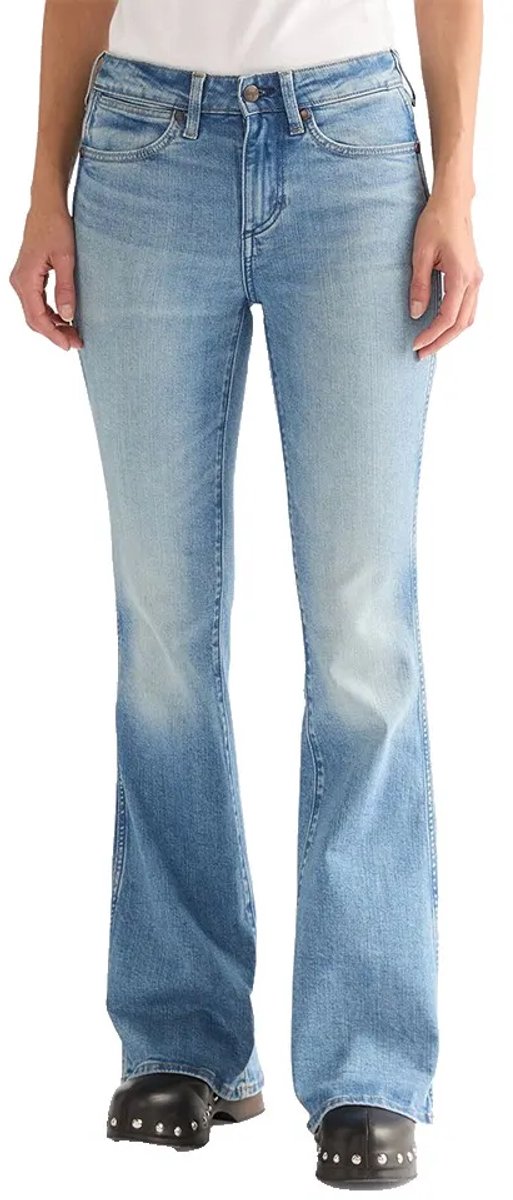 Wrangler MONTANA Dames Flared Fit Jeans W29 X L32 Blauw