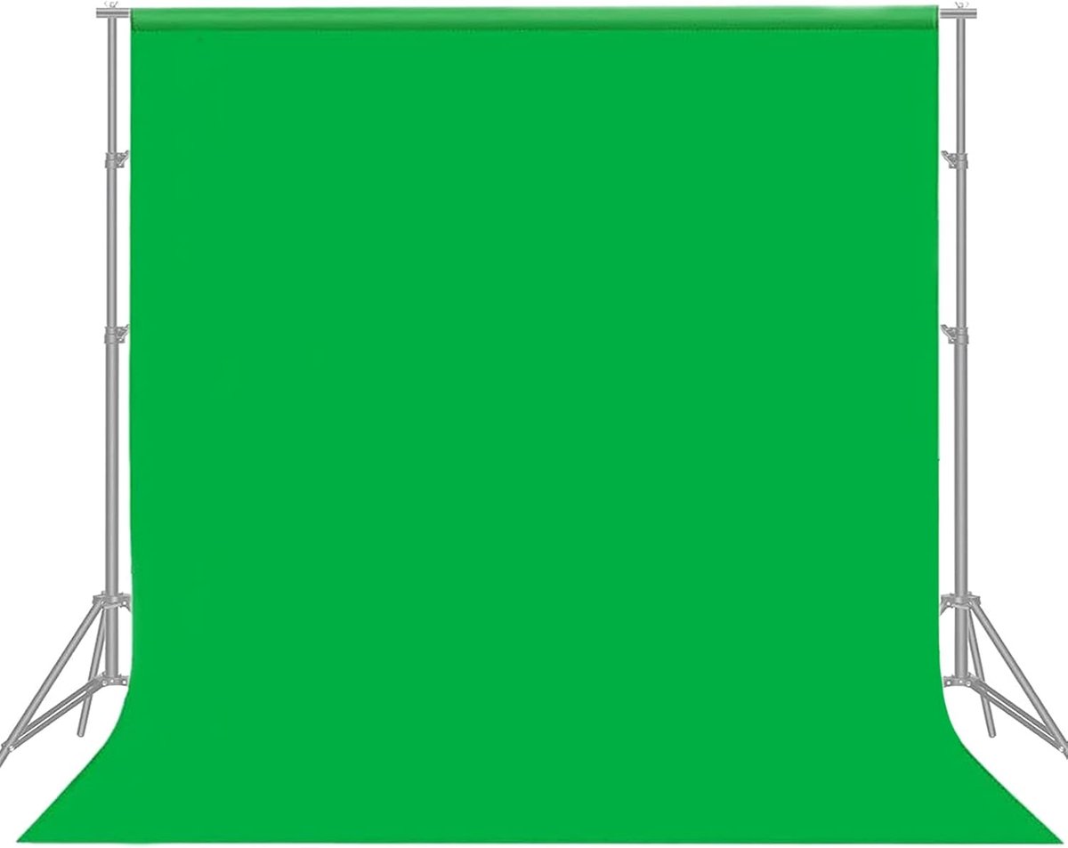 Green Screen met Statief - Achtergronddoek - Achtergrond voor Fotostudio - camerawerk