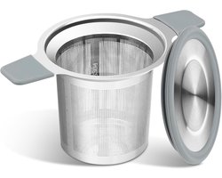 Thee-Infuser - Theezifter Voor Losse Thee - Fijnmazig Roestvrijstalen Net - Hittebestendige Dubbele Handgrepen - Geschikt Voor Mokken En Koppen - 2 Stuks