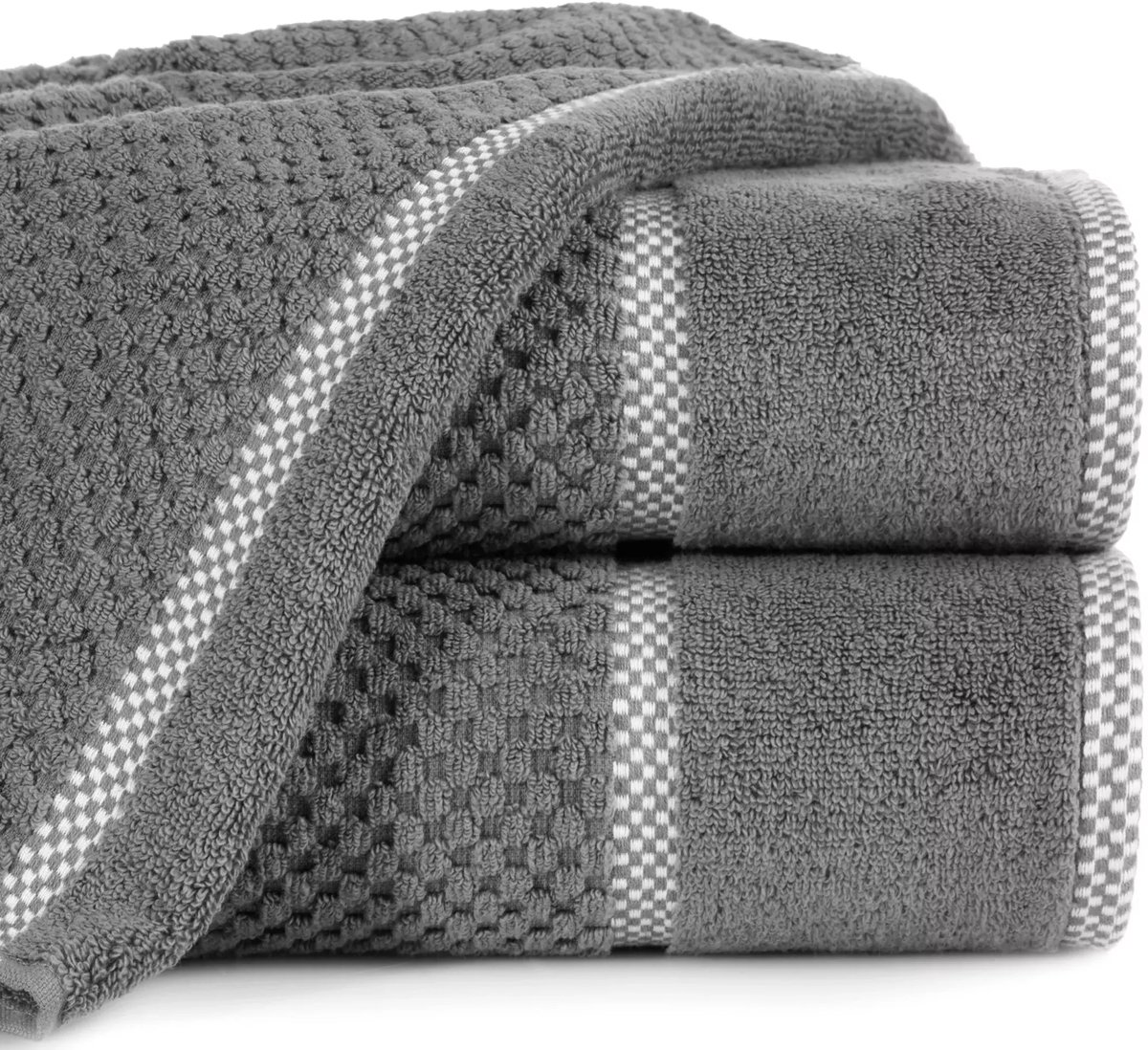 Eurofirany Caleb Serie - Handdoek - 50x90cm - Grafiet - Absorberend