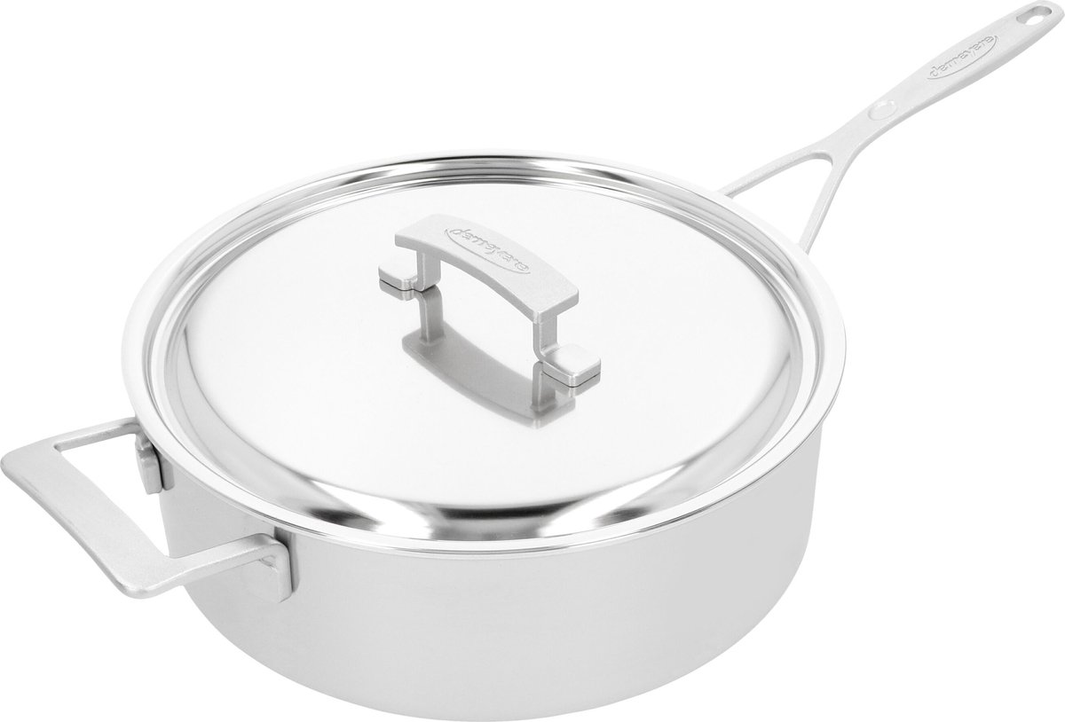 Demeyere - Industry 5 Lage sauteuse met deksel 28 cm - RVS - Dichte rand
