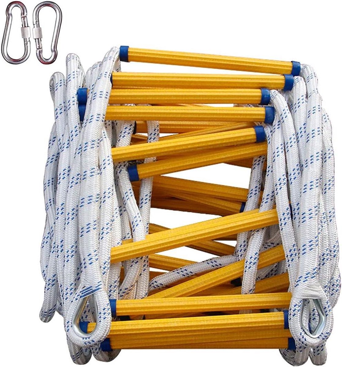 Vluchtladder Zachte ladder voor kinderen en volwassenen 3m 5m 8m 10m 15m 20m Draagvermogen tot 420 kg voor thuisklimmen Brandtrap Scheurvast Antislip en herbruikbaar(12m