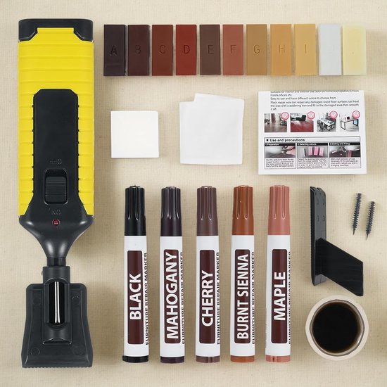 Laminaat Reparatieset - Houtreparatie Kit - Vloer Herstellen - Waterdicht Overschilderbaar - 11 Houttinten - Meerdere Kleuren — afbeelding 4